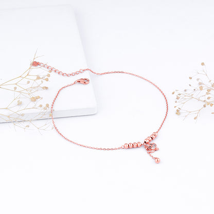 Rose Gold Chumbak Owl Anklet
