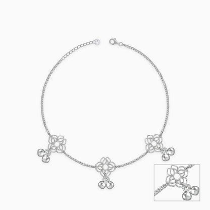 Silver Floret Muse Anklet