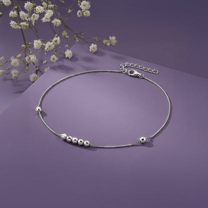 Silver Orbit Anklet