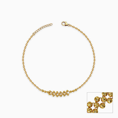 Golden Stream Bead Anklet