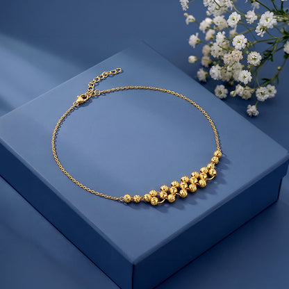 Golden Stream Bead Anklet