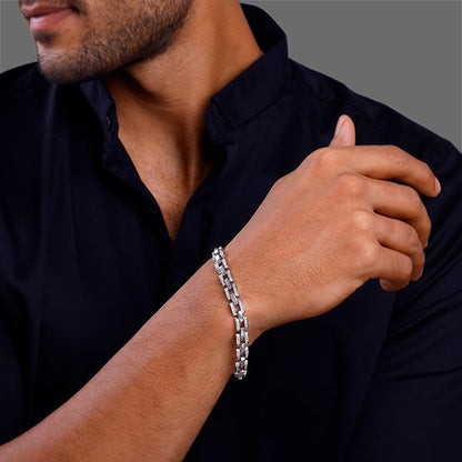 Aditya Roy Kapur Silver Quiet Ambition Bracelet For Him
