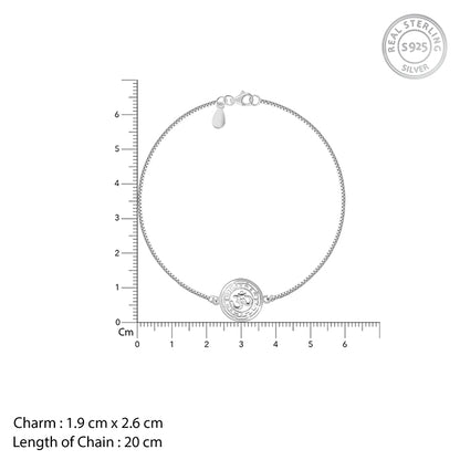 Silver Om Kavach Bracelet Rakhi
