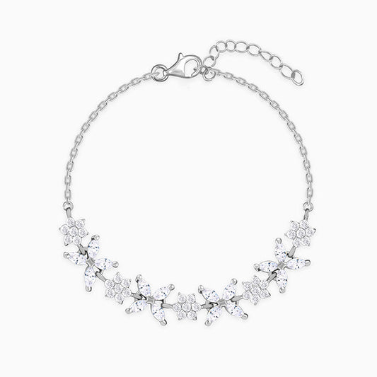 Silver Kind Floral Bracelet