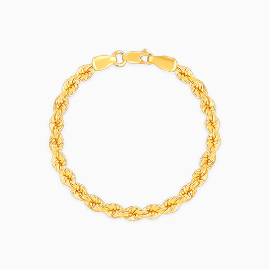 Golden Rope Bracelet For Him