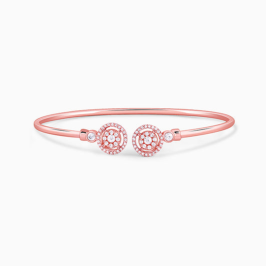 Rose Gold Circle Bond Cuff Bracelet- rose gold bracelet for women