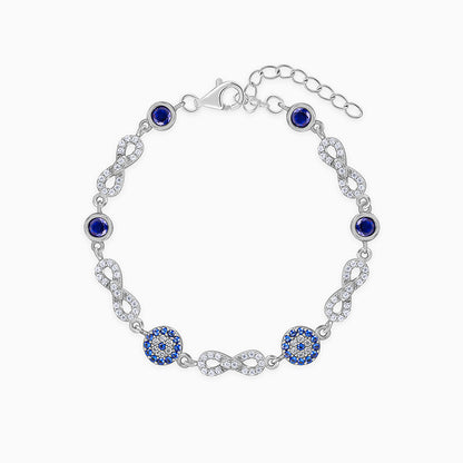 Silver Infinity Evil Eye Bracelet - silver bracelet for mom