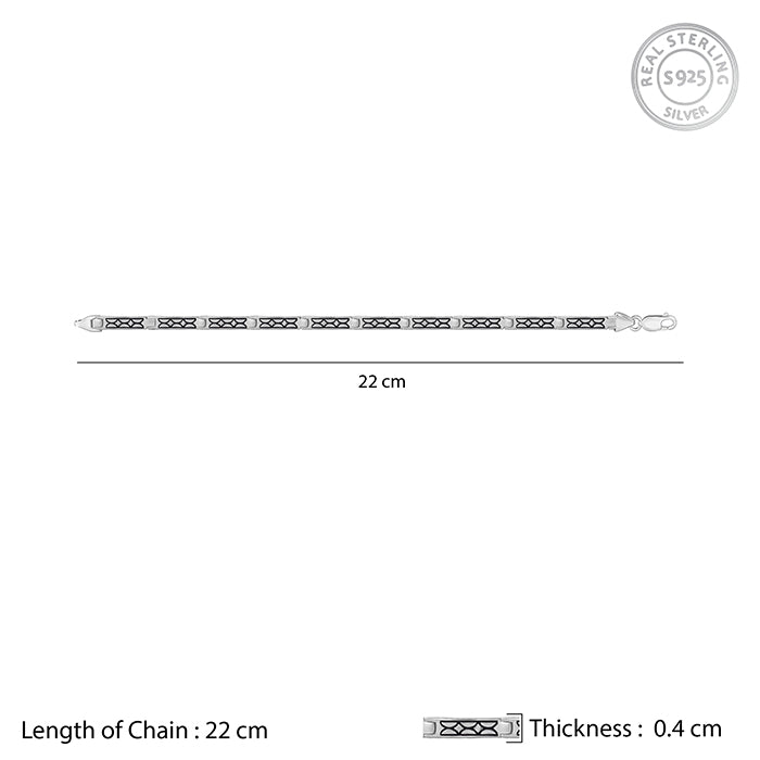 Silver Lattice Bracelet For Him