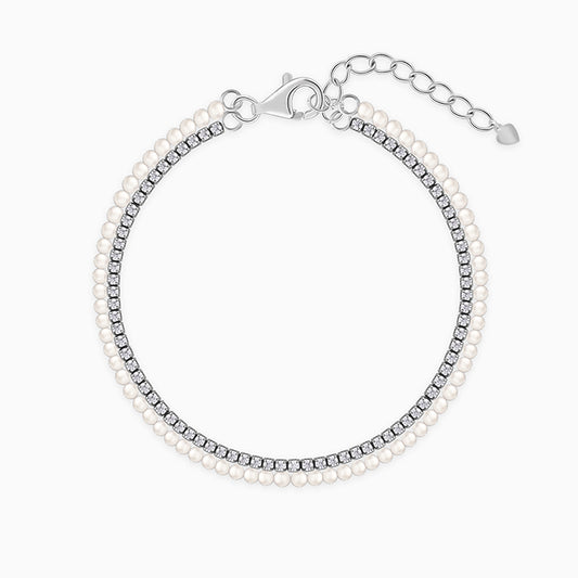 Silver Jayne Pearl Tennis Bracelet