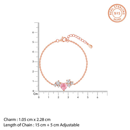 Rose Gold Heart Beat Bracelet