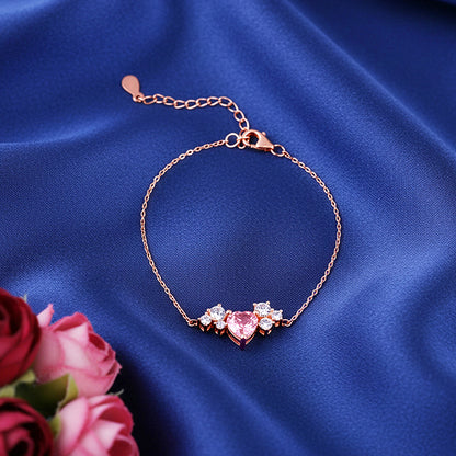 Rose Gold Heart Beat Bracelet