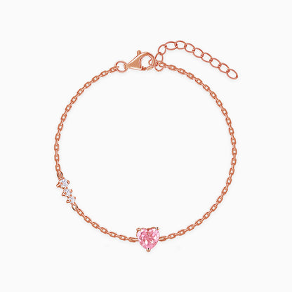 Rose Gold Pinky Heart Bracelet