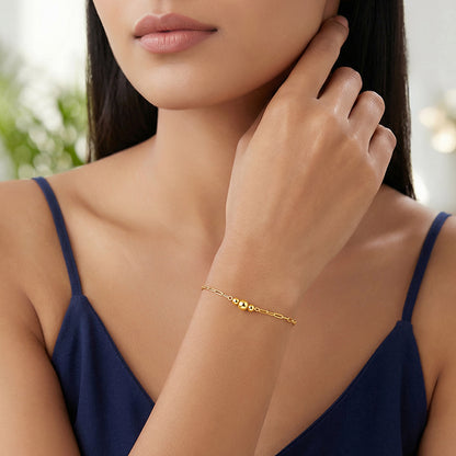 Kriti Sanon Golden Glowing Beads Bracelet