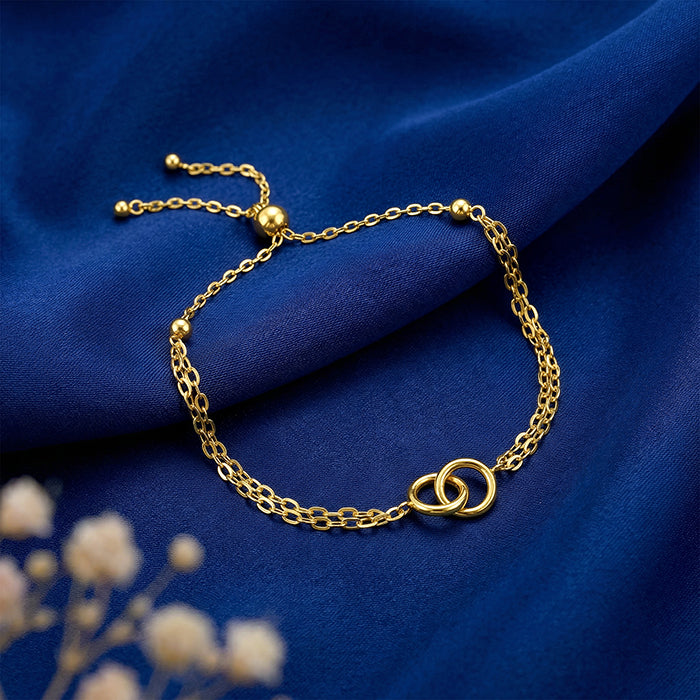 Kriti Sanon Golden Forever Link Heart Bracelet