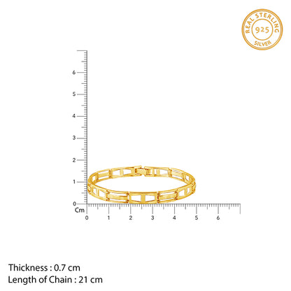 Golden Jazzy Link Bracelet For Him