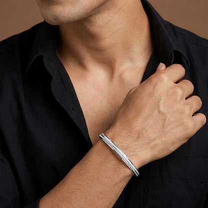 Silver Manmeet Kada For Him (Size 6.9)
