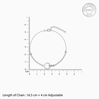 Silver Graceful Circle Bracelet