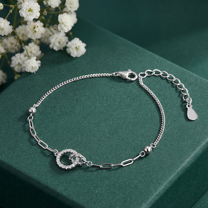 Silver Graceful Circle Bracelet