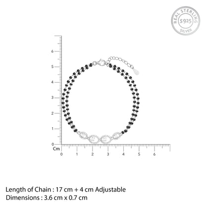 Silver Pearfection Mangalsutra Bracelet