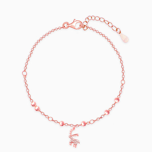 Rose Gold Rain-love-on-your-Deer Bracelet