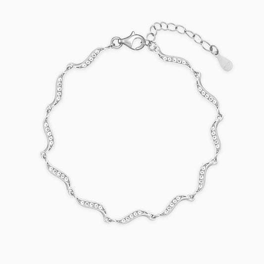 Kriti Sanon Silver Graceful Waves Bracelet
