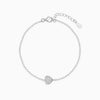 Silver Filled with Love Heart Bracelet
