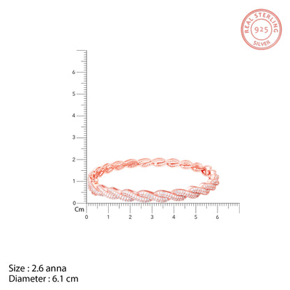 Rose Gold Spiral Splendour Bangle