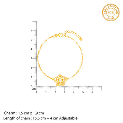 Golden Filigree Flora Bracelet