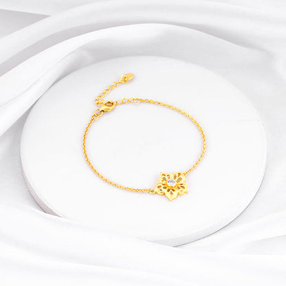 Golden Filigree Flora Bracelet