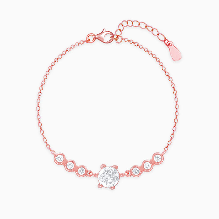 Rose Gold Solitaire Grace Bracelet
