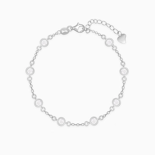 Kriti Sanon Silver Connected by Circles Bracelet