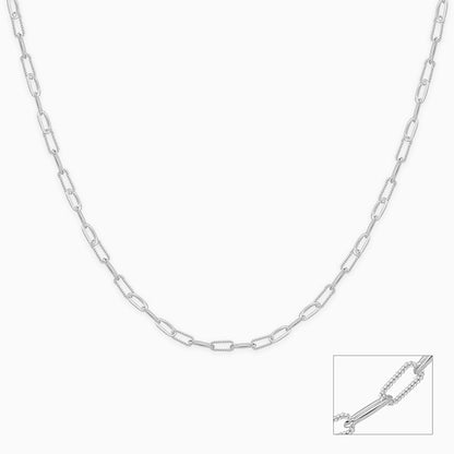 Silver Paperclip Chain For Him