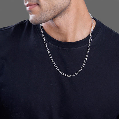 Silver Paperclip Chain For Him