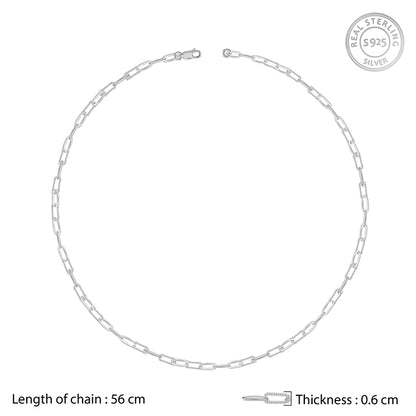 Silver Paperclip Chain For Him
