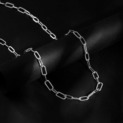 Silver Paperclip Chain For Him