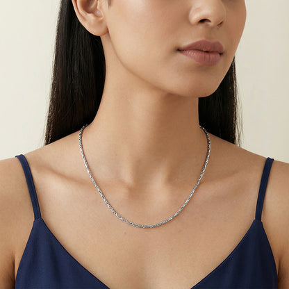 Silver Wow Wheat Chain