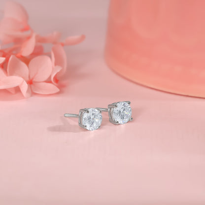 Silver Zircon Earrings