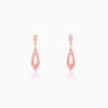Rose Gold Halo Drop Earrings