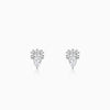 Silver Zirconia Deer Earrings