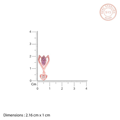 Rose Gold Blossoming Crocus Earrings