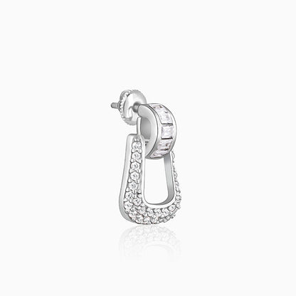 Silver Bold Drop Earrings