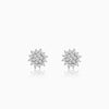 Silver Zircon Shining Star Studs