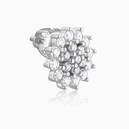 Silver Zircon Shining Star Studs
