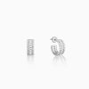 Silver Zircon Charm Earrings