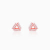 Rose Gold Zircon Triangle Stud Earrings