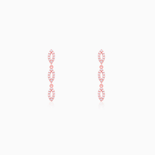 Rose Gold Opulent Oval Earrings