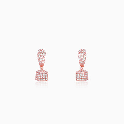 Rose Gold Glittering Grace Jhumki