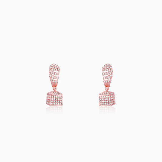 Rose Gold Glittering Grace Jhumki
