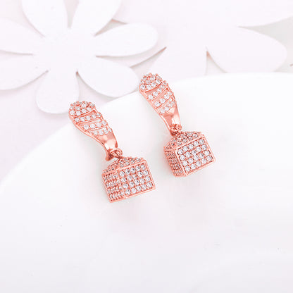 Rose Gold Glittering Grace Jhumki