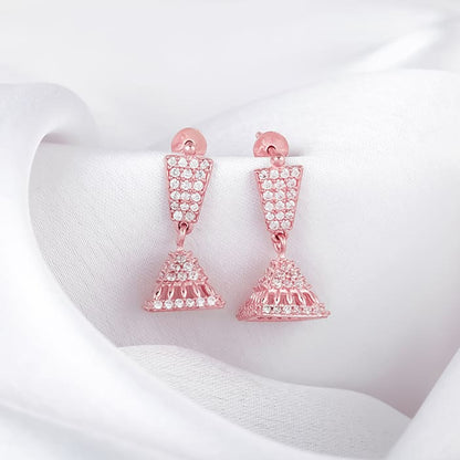 Rose Gold Squared Jhumki